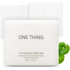 ONE THING CICA Peeling Toner Pad 6.34 Oz, 65 Pads | Vegan Soothing Calming Exfoliating Purifying Hydrating Facial Cotton Toner Pads for All, Sensitive Skin, Pore Blackhead Care | Korean Skincare