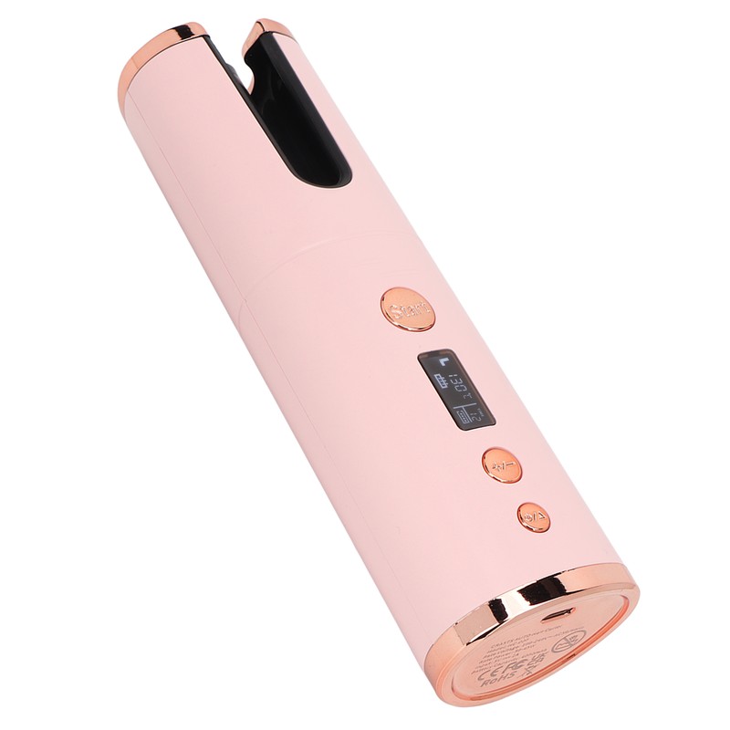 Automatic Curling Iron Cordless Ceramic Rotating LCD Display Rechargeable 4000mAH