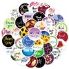 60Pcs Thank You Themed Stickers, Elegant Floral Round Waterproof Vinyl