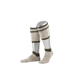 Lusana Men's Costume Stockings, Beige (Mottled / Hunter Green 930)