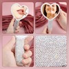 Framendino, 2 Pack Rhinestone Handheld Mirror Heart Bling Mirror Glitter