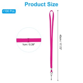 PATIKIL Neck Lanyards, 100 Pack Neck Lanyards Bulk Long Strap with Swivel Hook Clip for ID Badge Holder, Name Tag, Keys, Office, Teachers, Business, Rose Red