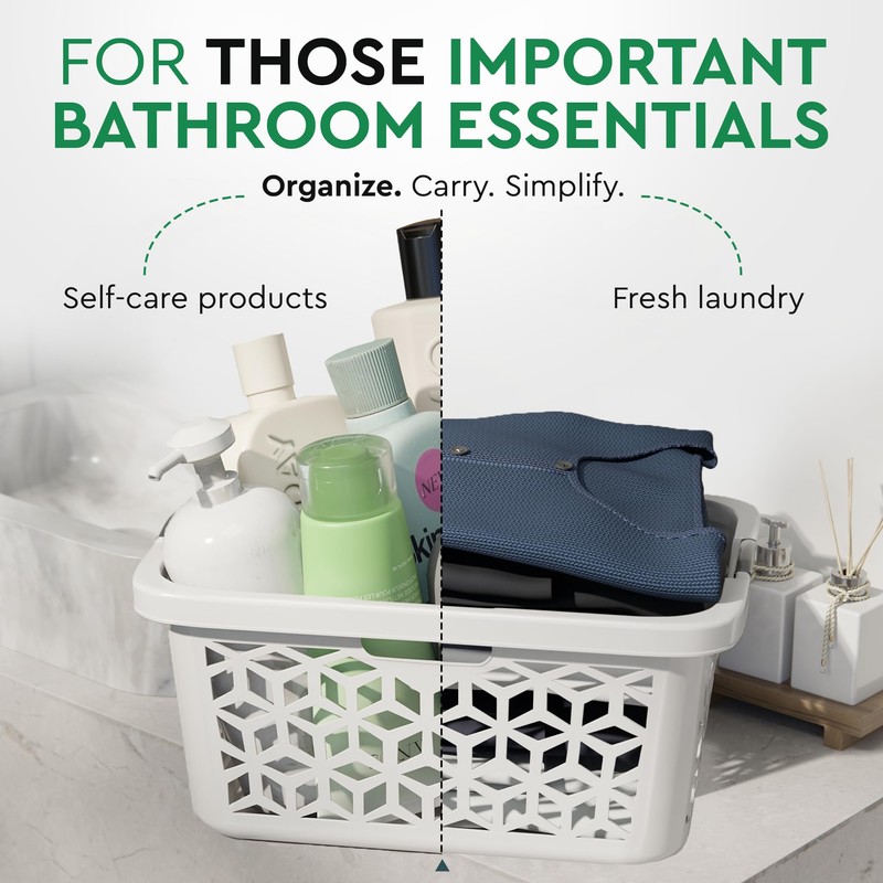 EconoHome Laundry Basket - Large 2 Bushel Laundry Basket with