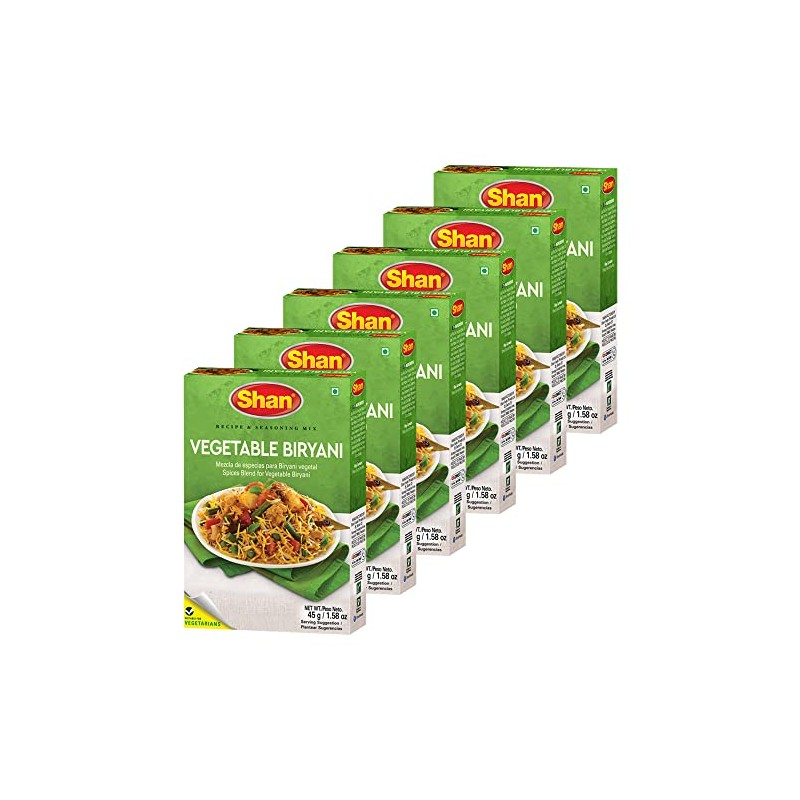 Shan Vegetable Biryani Recipe & Seasoning Mix 45g (1.58oz) Pack