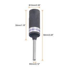 sourcing map 10pcs Abrasive Sandpaper Rolls 800 Grit 3mm Shank Sanding Drums Sleeves Cylinder Grinding Head for Woodworking Glass Metal Polishing