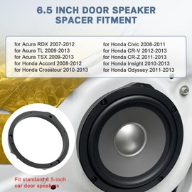 Fiegromech 6.5 Solid Door Speaker Adapter for Honda Acura