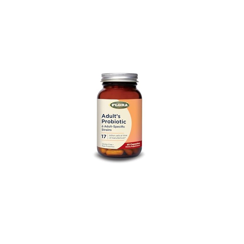 Flora Adult's Probiotic - Vegetarian Daily Probiotic for Gut &