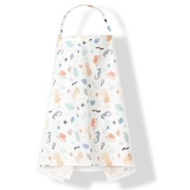 KEWUF stilltuch, Stillbezug für Babys, Musselin-Stillbezug, Stilltuch für Unterwegs Stillschal Stillschürze, Weicher und Atmungsaktiver Stillschal, verstellbarer Riemen, Geeignet für Autositze