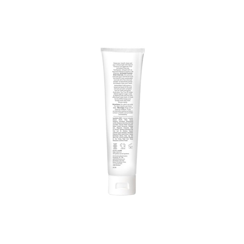 Desert Essence - Carrageenan Free Activated Charcoal Toothpaste Fresh Mint