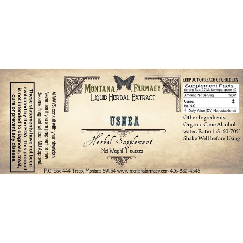 Usnea Natural Extract (Old Mans Beard) Tincture