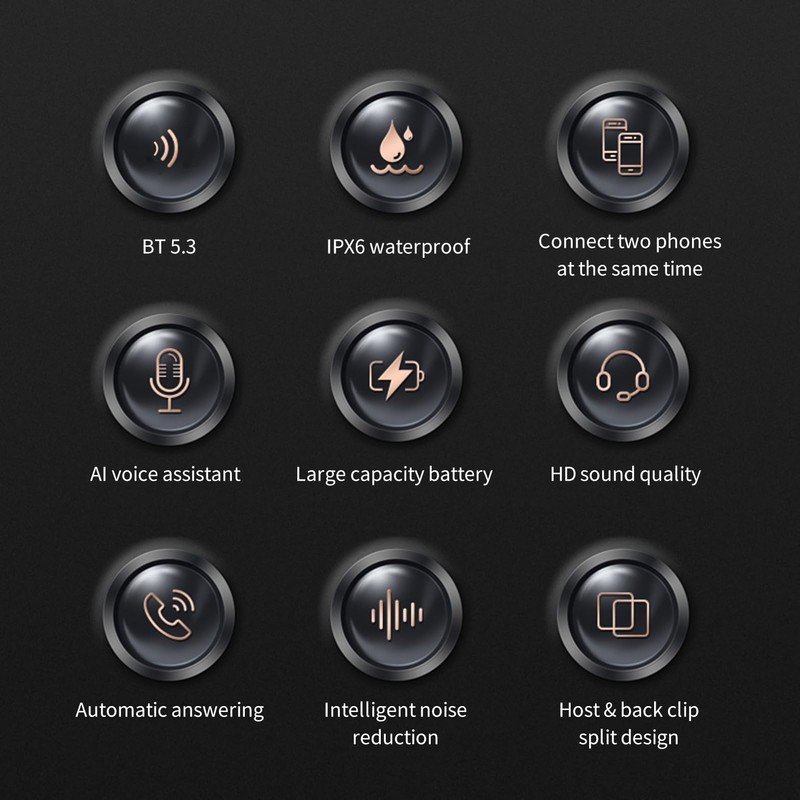 Motorcycle Helmet Headset Intercom 10 m BT IPX6 Helmet Communication