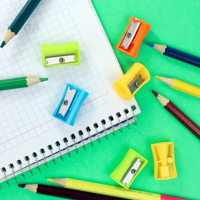 VG Sacapuntas Escolar Economico De Colores Bote Con 72 Pzs