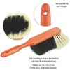 com-four® 2x Wooden hand broom - Hand broom with horsehair