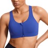 SYROKAN Power On High Impact Zip Front Sports Bras for