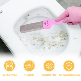 6 Stück Bimsstein Toilettenreiniger, Bimsstein Toilette Cleaning Block Wc Bimsstein Reinigungsstein Mit 3 Griff Für Urinsteinentferner Bimsstein Fußpflege Hornhaut
