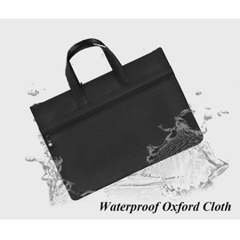 A4 Zipper Document Bag Portable Document Folder Pouch Lightweight Business Briefcase Bag Office Handbag Paper Storage Organiser File Bag for Files Folder Document for Women Men Business Meeting Office