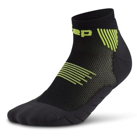 CEP - Men's Core 5.0 Low Cut Compression Running Socks - Size III/M / 6-8, Black/Lime, Black/Lime, M