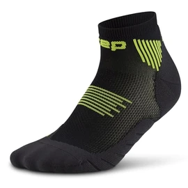 CEP - Men's Core 5.0 Low Cut Compression Running Socks - Size III/M / 6-8, Black/Lime, Black/Lime, M