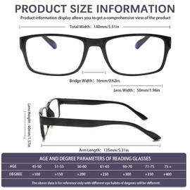 fadbon Reading Glasses Men/Women,Blue Light Readers for Men/Women,Computer Eye Glasses,Lightweight Eyeglasses(3 Pack Mix1,1.5)