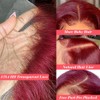 TIRALI 99j Burgundy Lace Front Wigs Bob Wig Human Hair