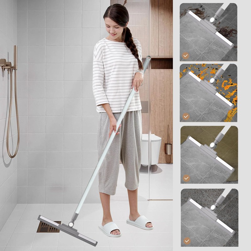 Squeegee Broom for Floor Shower Squeegee with Long Handle Rubber