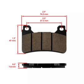 Caltric Front Rear Brake Pads for Honda CB1000R CB 1000R 2011-2016