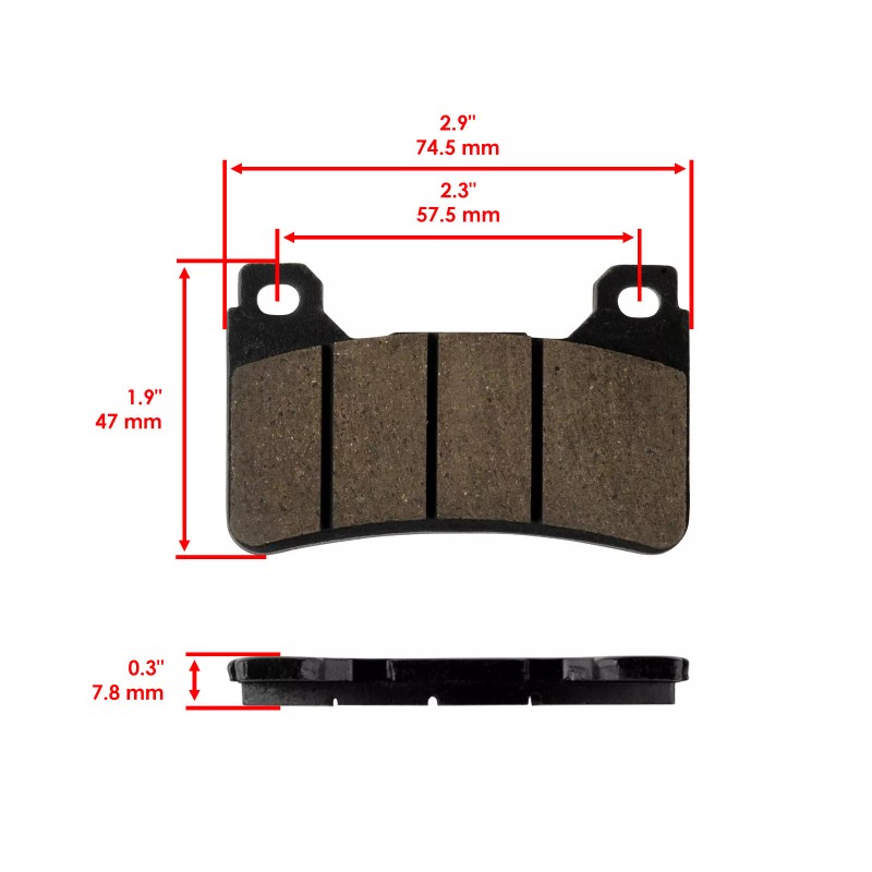 Caltric Front Rear Brake Pads for Honda CB1000R CB 1000R