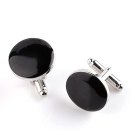 BN 1 Pair Cufflinks Mens Cufflinks for Men Shirt Business Wedding Birthday Gift Black