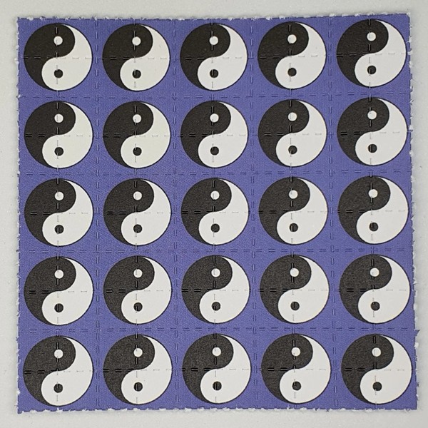 Yin Yang Blue Blotter Art Psychedelic Art Gift Acid Art