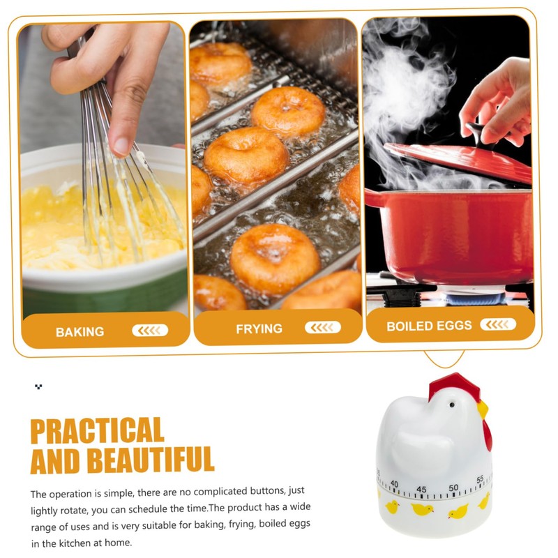 MAGICLULU Creative Chicken Mechanical Timer Cartoon Kitchen Timer for Cooking