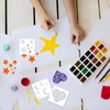 6PCS 6 Styles Moon and Star Stencils, Reusable Acrylic Templates,