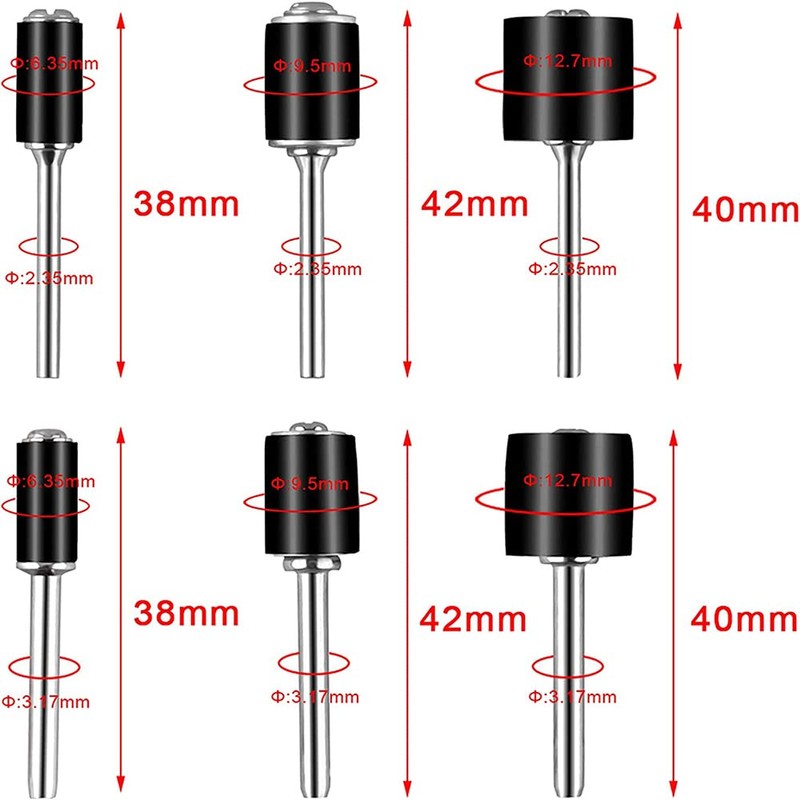 132 Piece Sanding Sleeve Set with Box, Including 120 Pieces