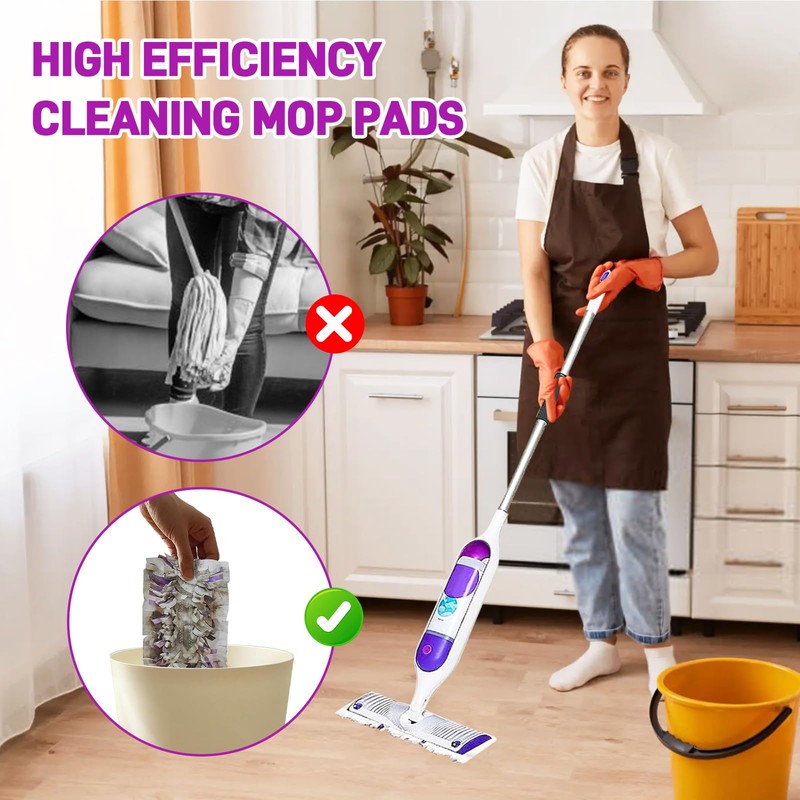 30 Pack Replacement Mop Pads for Swiffer PowerMop, Disposable Moping