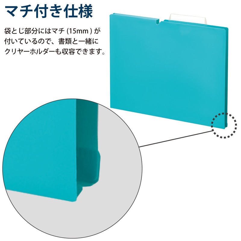 Kokuyo A4P-NEF15BX5 File Individual Folder, NEOS A4 0.6 inch (15