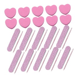Healeved 20sets Nail Tool Manicure and Pedicure Kit Nail Files Buffers and Polishing Strips for Care and Design Easy to Carry for Home Travel