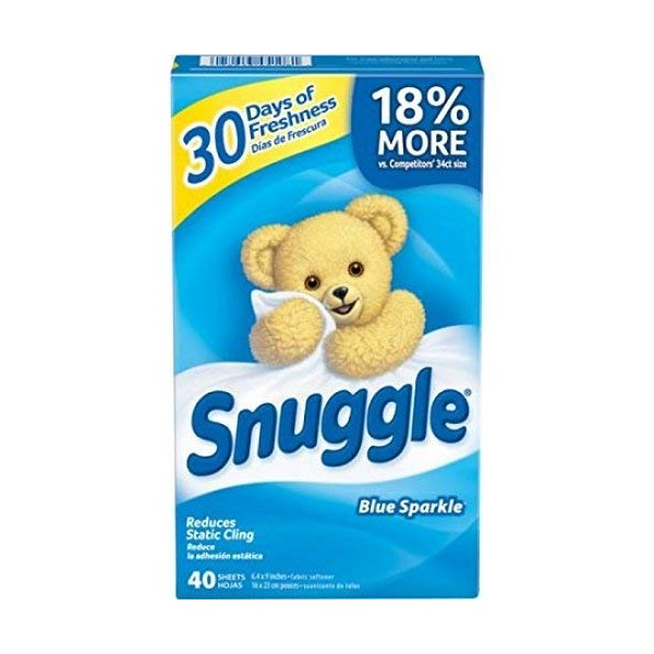 Snuggle Fabric Softener Sheets - Blue Sparkle, 40 ct