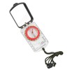 Multifunctional Plastic Compass with Scales Portable Gradiometer Magnifying Glass LED