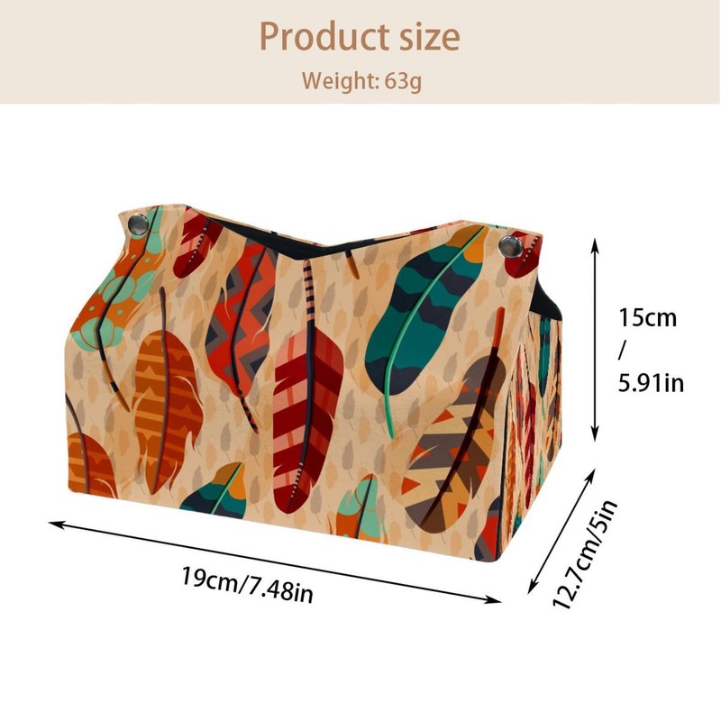 2 Pack Tissue Box Cover Holder, Pig Head Pattern Rectangle