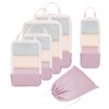 Narwey 6 Set Compression Packing Cubes for Backpack and Suitcases,