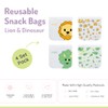 melii Reusable Eva Animal Snack Bags, Pack of 4, 2