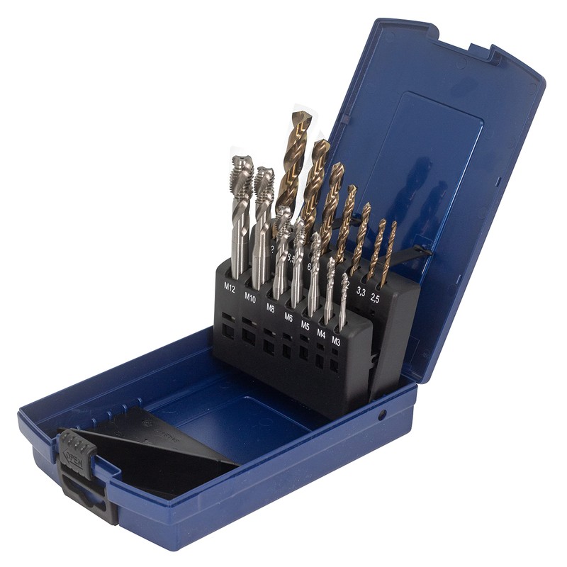 WSH-TOOLS Machine Tap Set Blind Hole M3, M4, M5, M6,