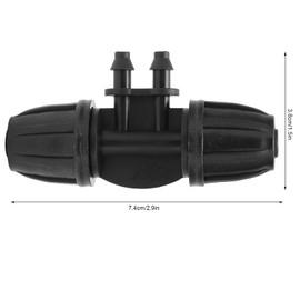 Tnfeeon Pack of 10 8/11 to 4/7 Hose Connectors, 4-Way Reducer with Barbed and Locking, Easy to Use and Connect, Durable ABS Material