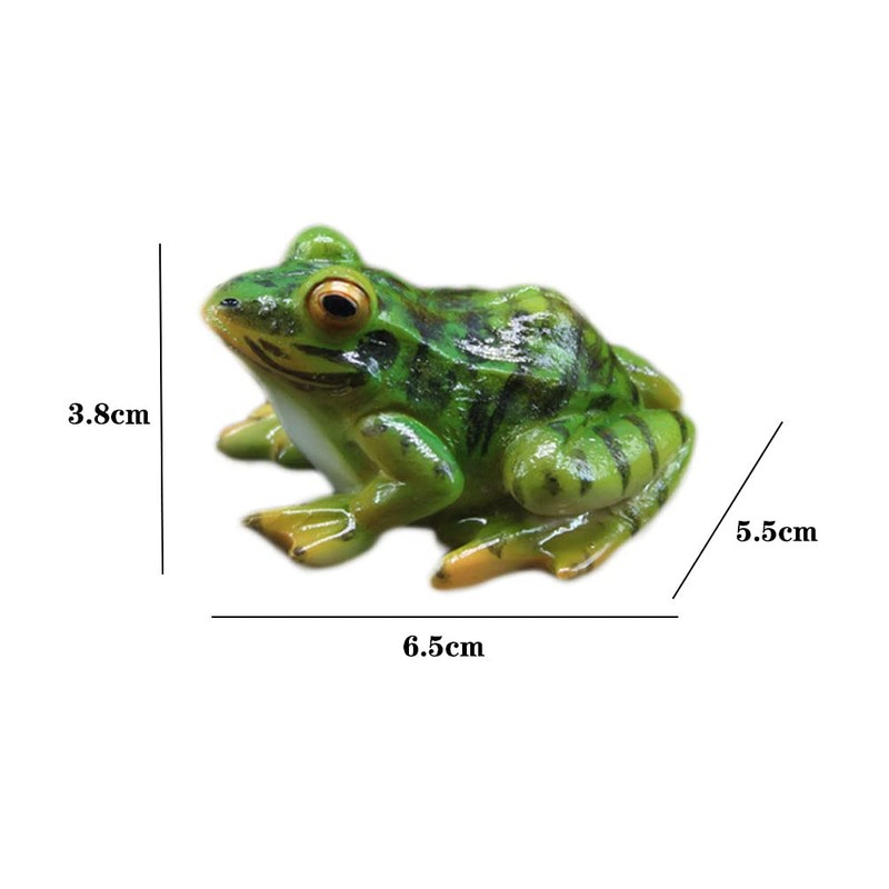 NA 2Pcs Micro-landscape Simulation Frog Decoration for Garden Patio Yard