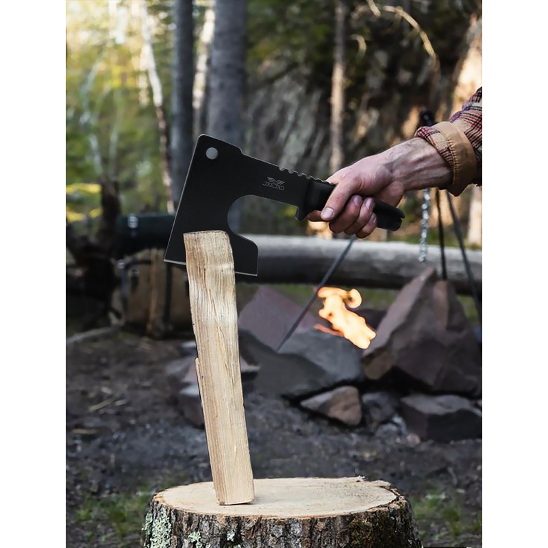 JXE JXO Camping Hatchet, 9.8" Full Tang Mini Camping Axe,