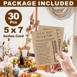 30 Pcs Minimalism White Baby Shower Game Cards-GUESS WHO?Mommy or Daddy, Funny Gender Reveal Games,Baby Shower Ideas Games Gender Neutral Party Favor Supplies,Party Game & Activities- A04
