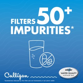 Culligan CUGMS Refrigerator Water Filter | Replacement for GE Water Filter (MSWF) | Replace Every 6 Months | Pack of 1