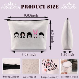 PLITI Belcher Family Makeup Bag, Burger Inspired, Gift Burger Cartoon TV Show Merchandise Gift Bob's Family Fan Zipper Pocket, Belcher Familyu, Fashionable