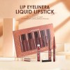 Kit Labial Mate Con Delineador Resistente Al Agua M537-18635-12pcs