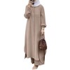 ODIZLI Plus Size Muslim Dress for Women Kaftan Abayas Dubai
