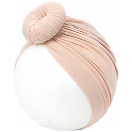 Baby Turban Baby Hairband Headband Newborn Infant Toddler Newborn Photo Hairband Turban Head Protection Hat All Season Ribbon (Beige)